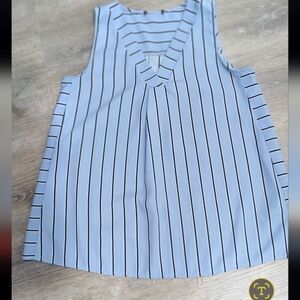 Striped Sleeveless Blouse